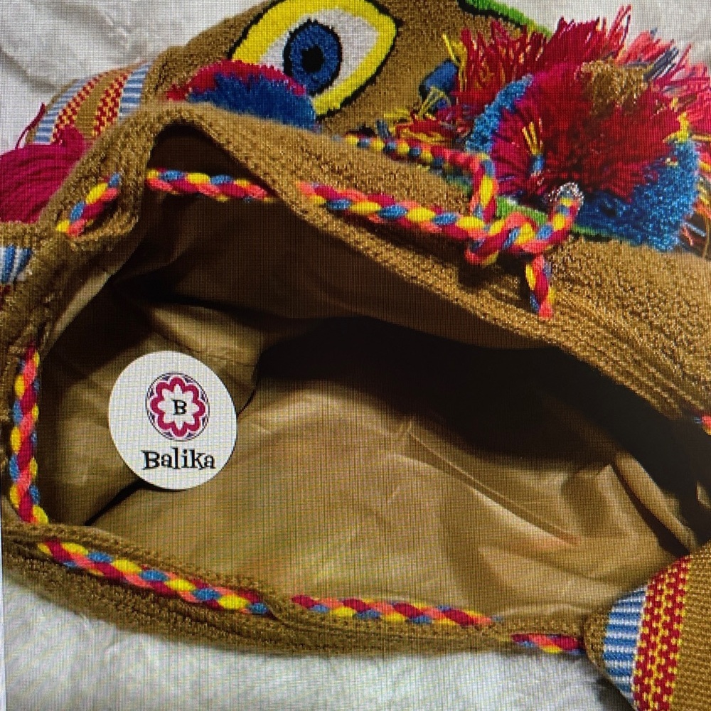 Wayuu Multicolor Eye Pattern Bag - Picture 9 of 10